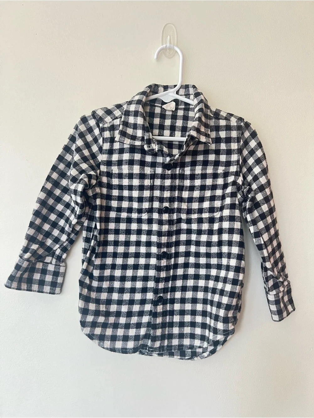 BUBDLE 3T Baby Gap Plaid Flannel + H&M Kids Navy and White Striped Sweater